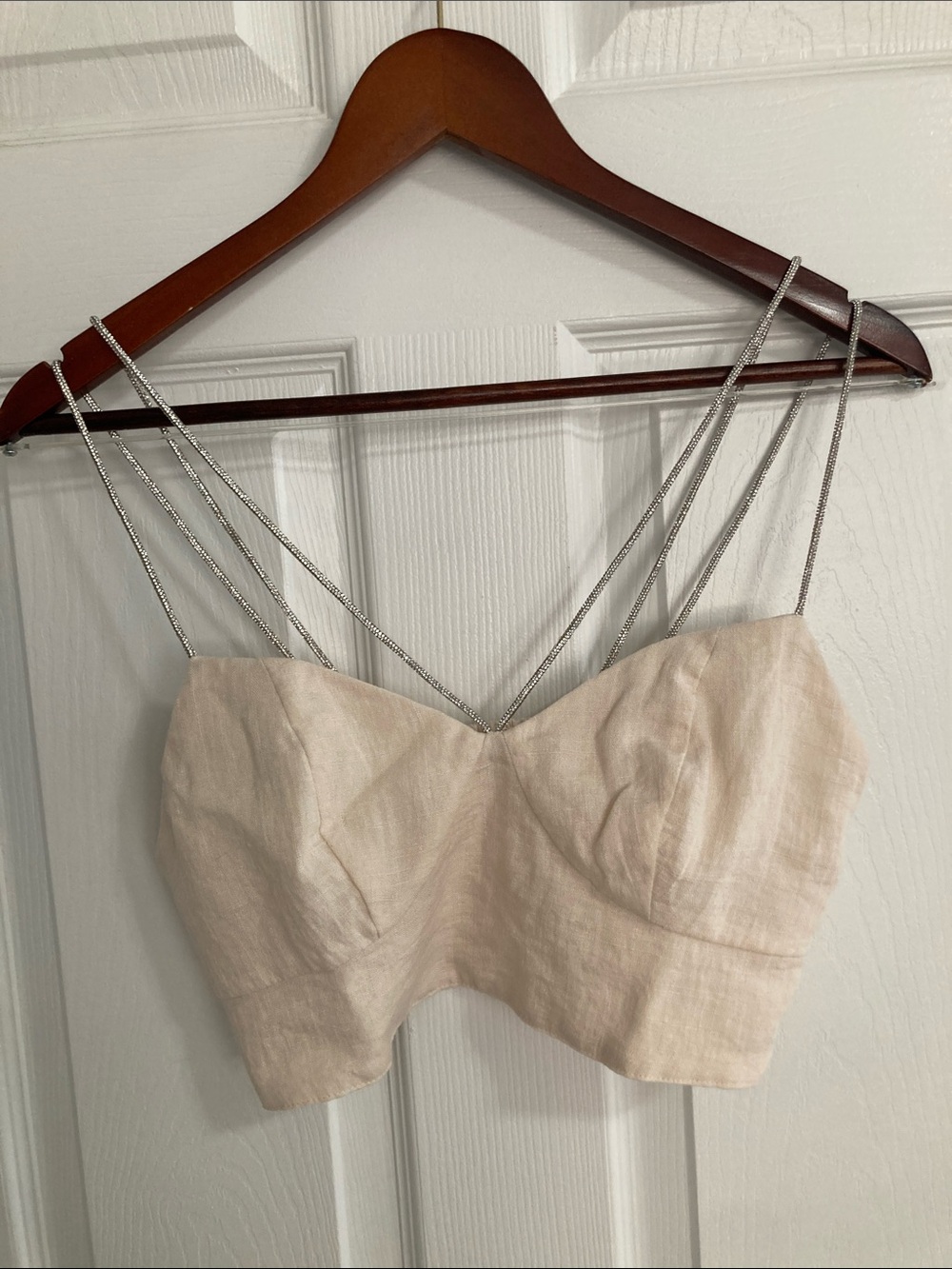 H&M Crop Top with Silver Strappy Chains